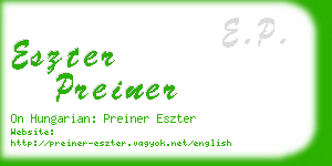 eszter preiner business card